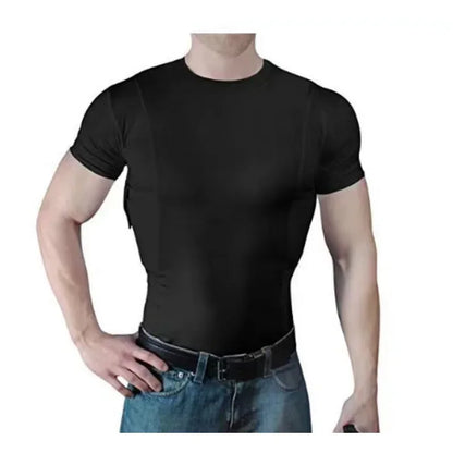 T-Shirt Tactique Homme Concealed Carry – Poche Holster Latérale | Col V ou Rond | S à 5XL - BLACKBEARD OUTDOOR INDUSTRIES