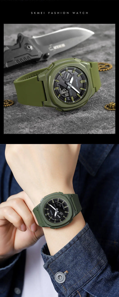 Montre de Sport SKMEI 2091 pour Homme – Montre Numérique Militaire Résistante à l'Eau avec Fonction Compte à Rebours et Date - BLACKBEARD OUTDOOR INDUSTRIES
