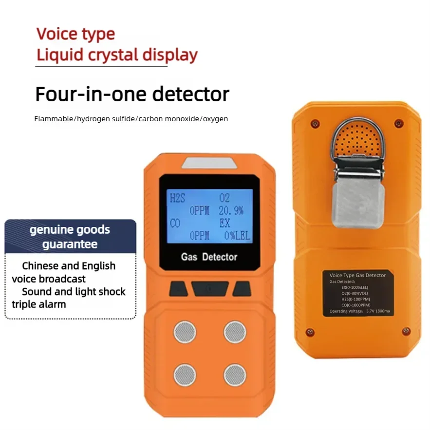Détecteur multigaz portable 4 gaz CO, O₂, H₂S et LEL