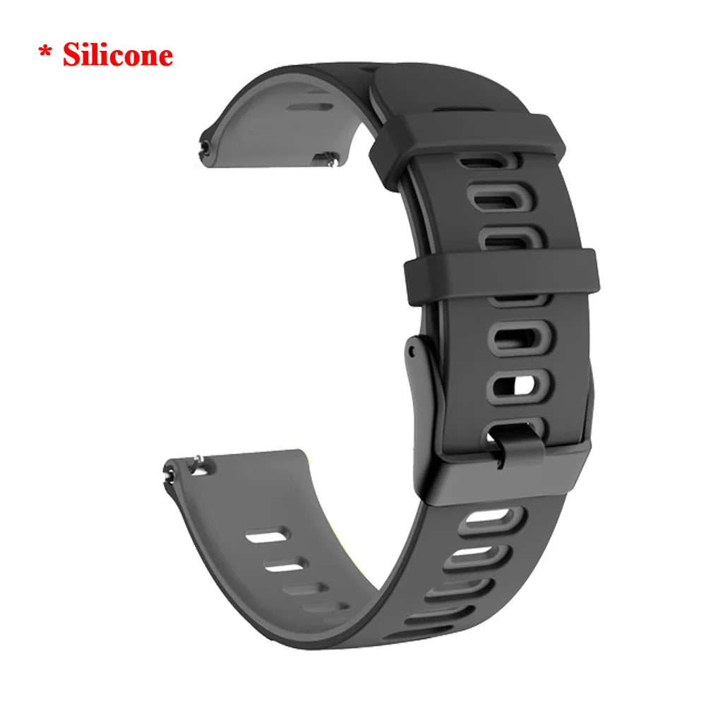 Bracelet en Cuir et Silicone 20mm/22mm pour Montres Huawei, Amazfit et Samsung Galaxy Watch BLACKBEARD OUTDOOR INDUSTRIES
