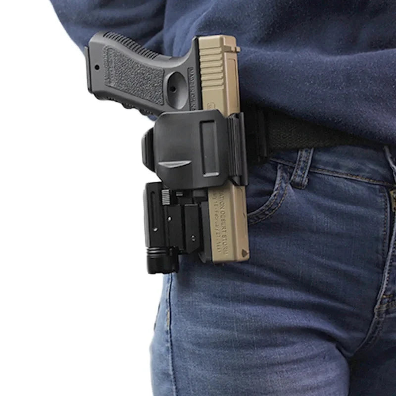 Holster Tactique Ceinture Nylon – Compatible Glock 17/19/22/23, Rotation 360°, Main Droite