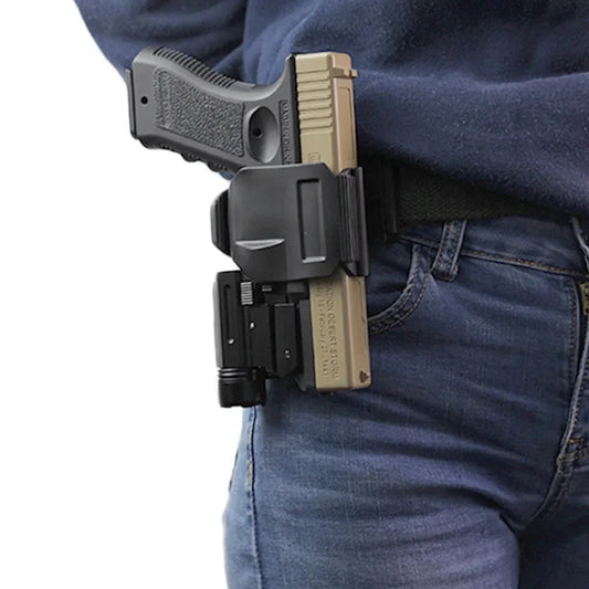 Holster Tactique Ceinture Nylon – Compatible Glock 17/19/22/23, Rotation 360°, Main Droite