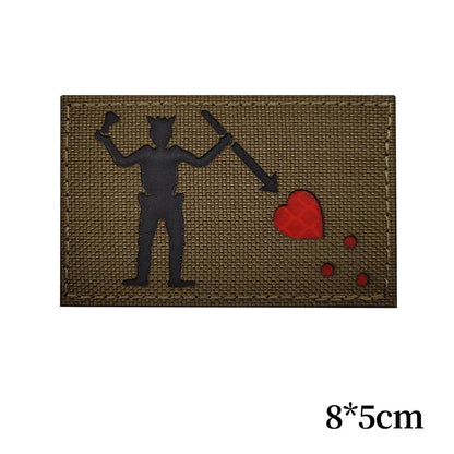 Patch Drapeau Pirate Barbe Noire IR Réfléchissant – Tactique Militaire Hook & Loop, 11 Modèles - BLACKBEARD OUTDOOR INDUSTRIES