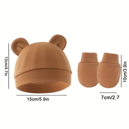 ensemble bonnet et gant coton pour enfants 1/3ans Ma boutique