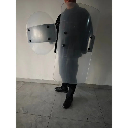 Bouclier Anti-Émeute Transparent PC — Rond / Carré | Usage Police & Sécurité - BLACKBEARD OUTDOOR INDUSTRIES