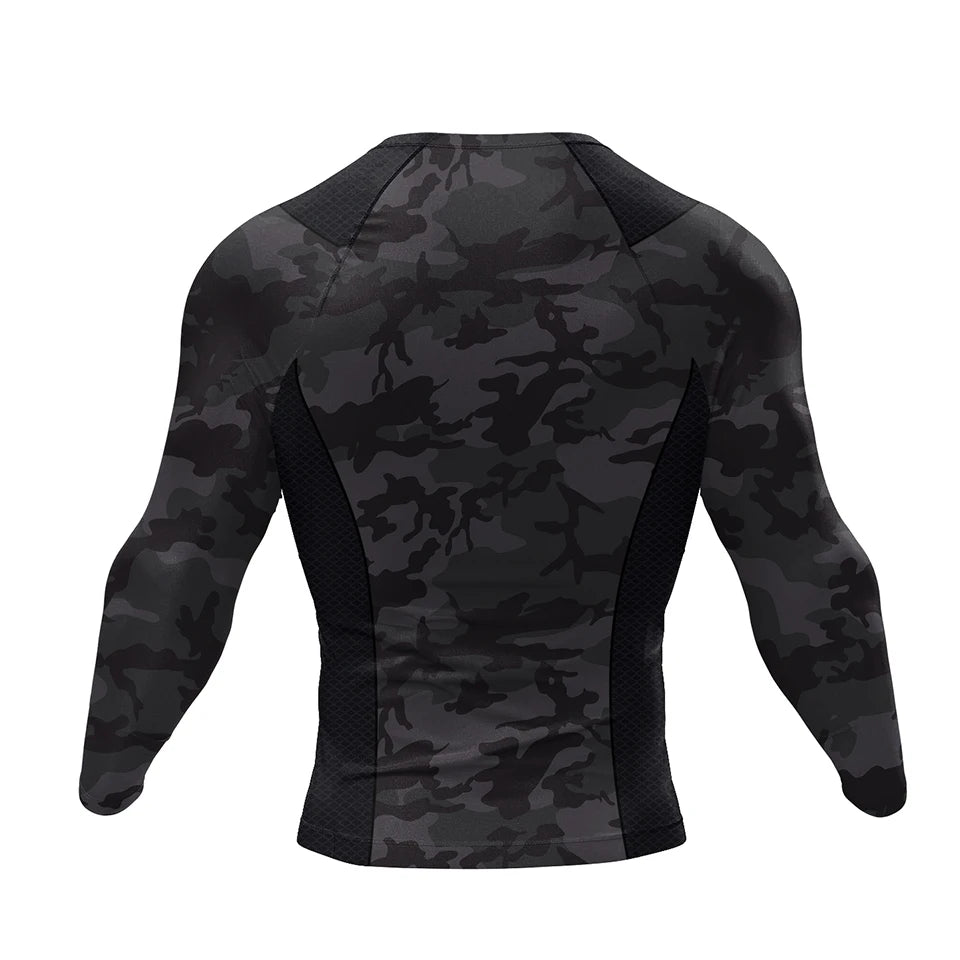 Ensemble T-shirt Rashguard Jiu Jitsu No Gi + Shorts MMA – Compression et Confort pour Hommes, Idéal pour Boxe, Jiu Jitsu, Kickboxing, Muay Thai - BLACKBEARD OUTDOOR INDUSTRIES