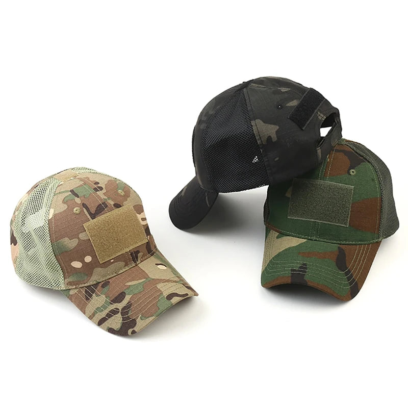 Casquette Multicam Camouflage Outdoor – Réglable, Maille Respirante – Tactique, Airsoft, Pêche, Chasse, Randonnée, Basket - BLACKBEARD OUTDOOR INDUSTRIES