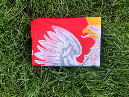 Drapeau de la République de Pologne – Aigle Polonais – 90x150 cm – Drapeau National Blanc et Rouge BLACKBEARD OUTDOOR INDUSTRIES