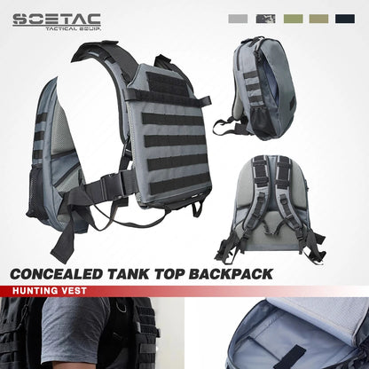 SOETAC sac à dos porte plaque 2‑en‑1 — gilet tactique MOLLE 1000D, plaques 27×34 cm, convertible chest rig/pack de réponse rapide - BLACKBEARD OUTDOOR INDUSTRIES