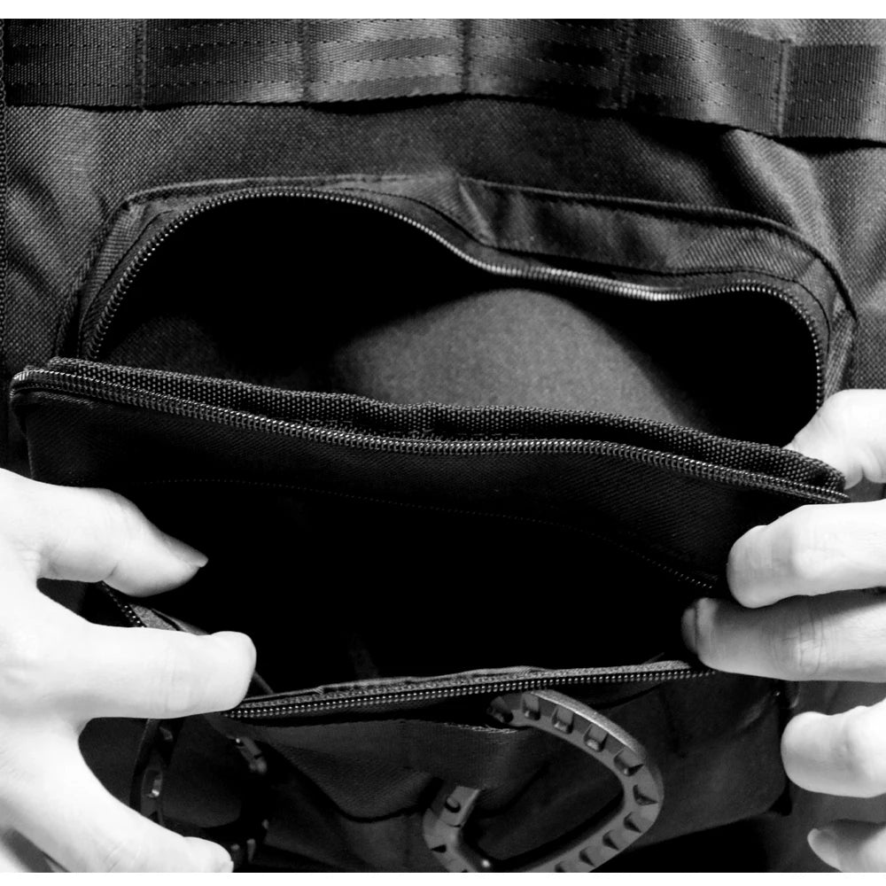 Porte-plaques tactique ultraléger en polyester noir