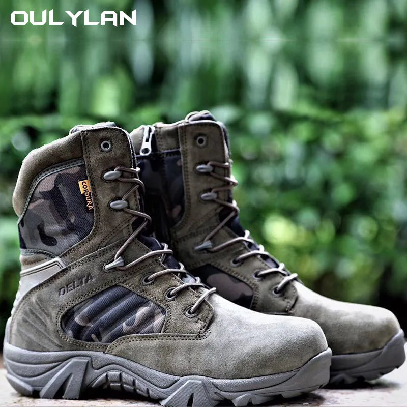 Bottes Tactiques Camouflage Homme – Chaussures de Randonnée Combat Outdoor Unisexe