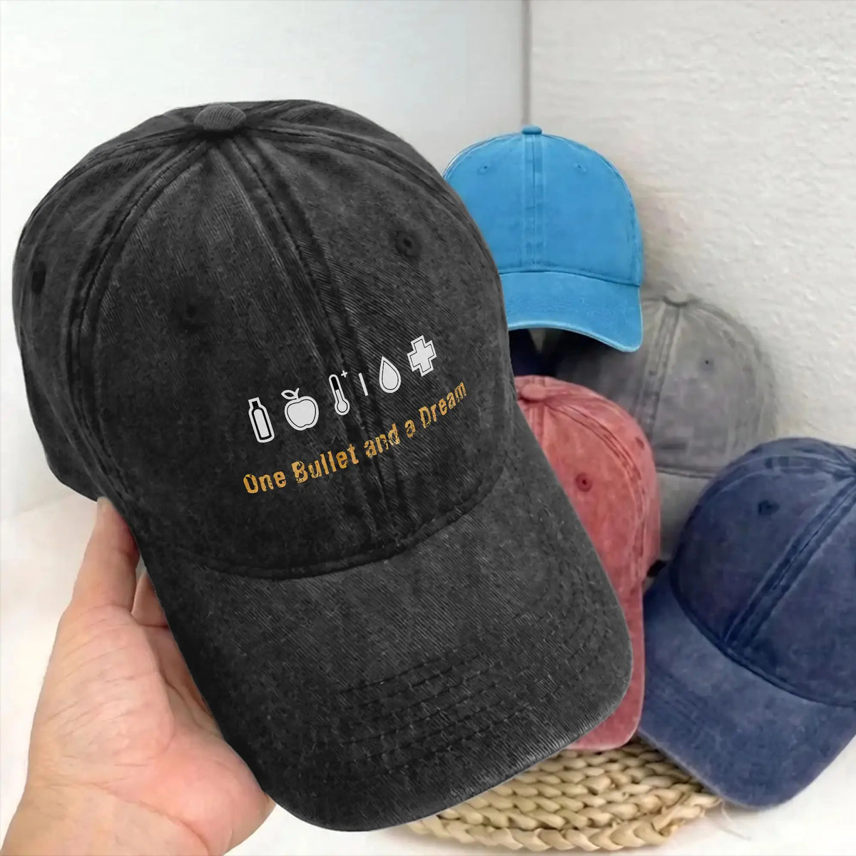 Casquette Baseball DayZ « One Bullet and a Dream » – Snapback Coton Unisexe | Protection Solaire Outdoor | Cadeau Gamer
