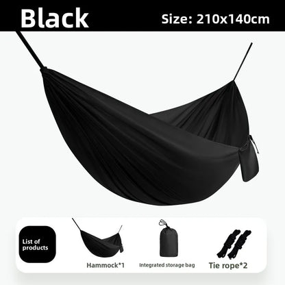 Hamac de Camping Portable 210×140 cm – Nylon Parachute, Charge 250 kg, Outdoor