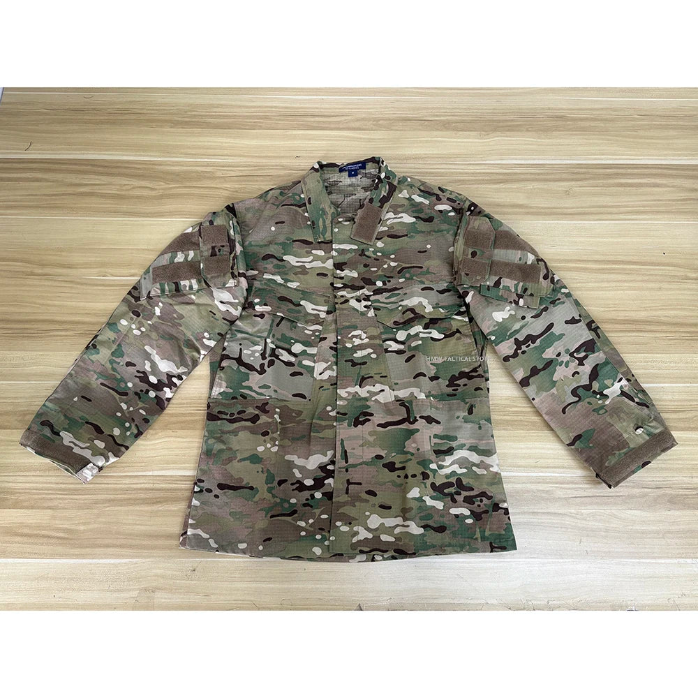 Veste de treillis militaire camouflage multicam, unisexe
