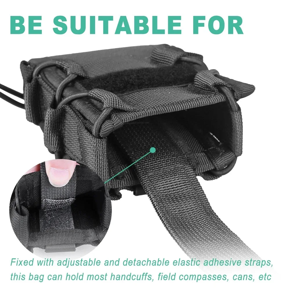 Holder Tactique pour Menottes - Poche MOLLE Universelle pour Menottes Standard avec Système de Libération Rapide BLACKBEARD OUTDOOR INDUSTRIES