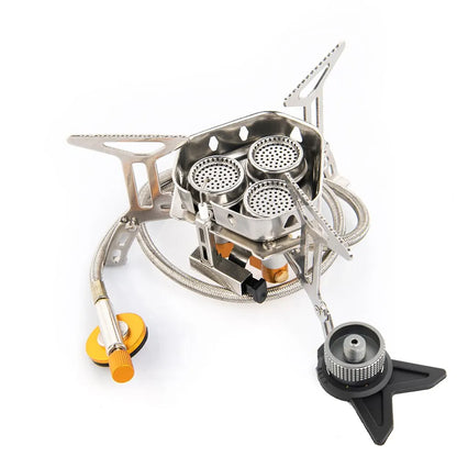 Widesea Réchaud Camping Gaz 3500W – Brûleur Portable Pliable Inox | Randonnée, Bivouac, Outdoor