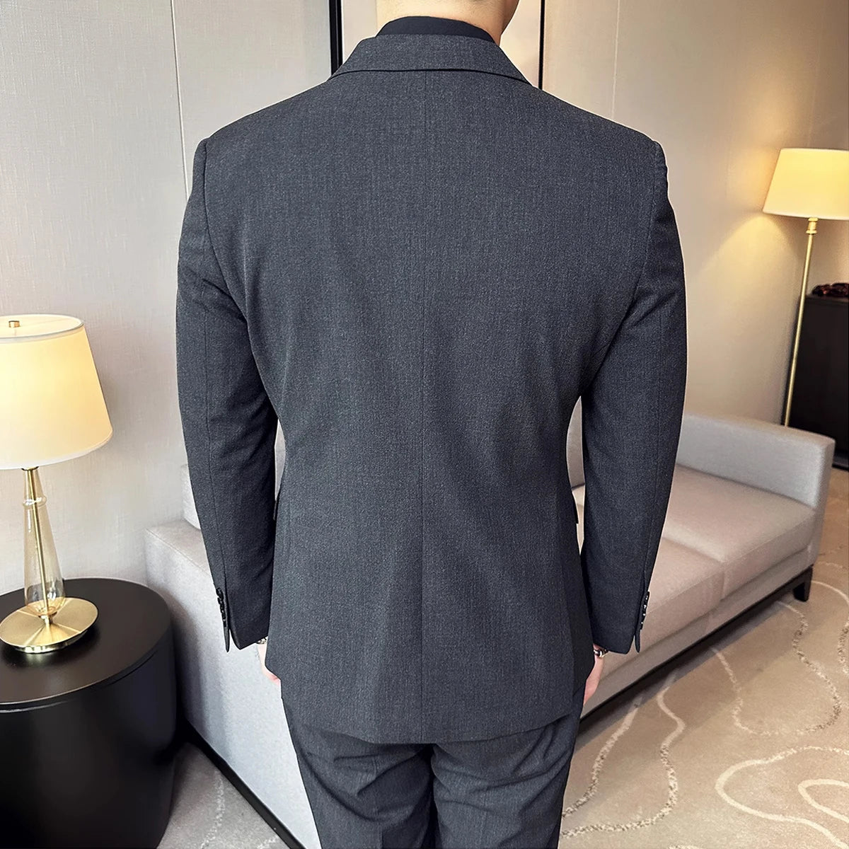 Costume homme croisé ajusté, 2 ou 3 pièces