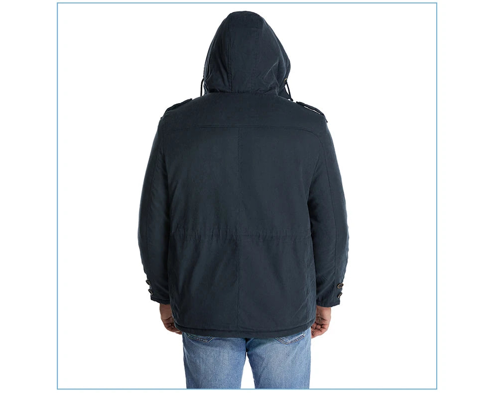 Veste d’Hiver Chaude Homme – DIMUSI Veste Tactique Épaissie | Polaire Doublée | Multi-poches | Coupe-Vent | Capuche | Mode & Outdoor - BLACKBEARD OUTDOOR INDUSTRIES