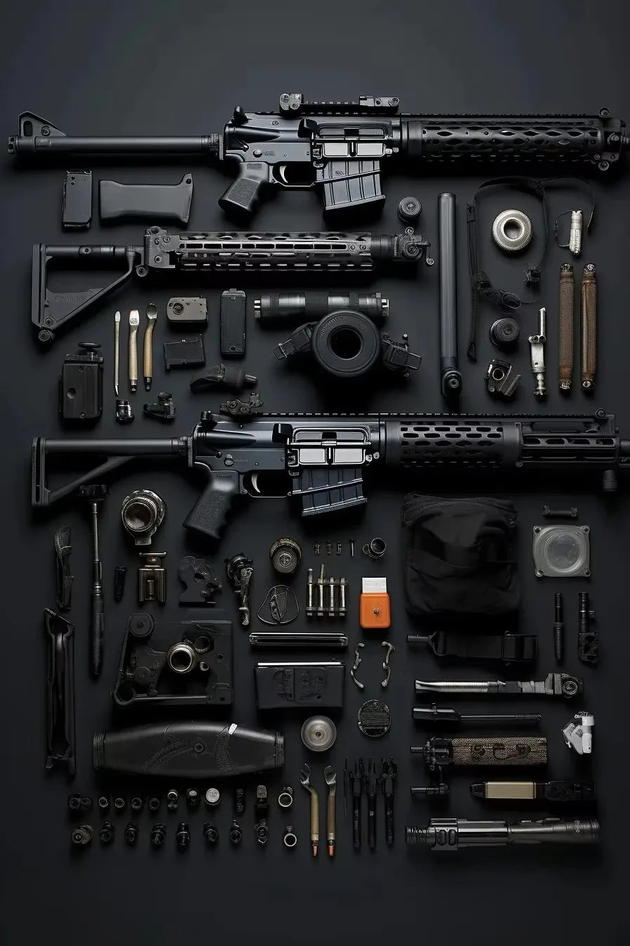 Gun Accessories Posters Wall Art Canvas Painting and Prints Pictures Ak-47 Automatic Rifle Interior for Room Home Decor Gifts BLACKBEARD OUTDOOR INDUSTRIES