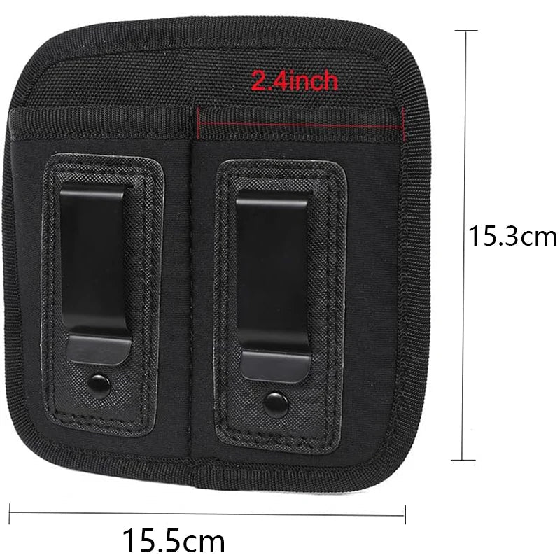 Pochette Porte-Chargeur Simple/Double pour Armes - Support IWB pour Chargeur 9mm, .40, .45, .380, .357 | Étui de Poche avec Clip Métallique BLACKBEARD OUTDOOR INDUSTRIES