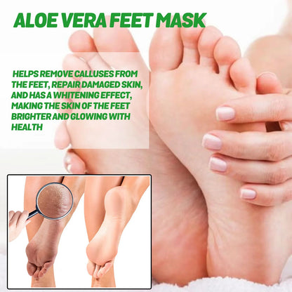 Masque pour Pieds à l'Aloe Vera - Hydratation, Exfoliation et Réparation des Pieds Sèches, Anti-Fissures - Soin de la Peau des Pieds BLACKBEARD OUTDOOR INDUSTRIES
