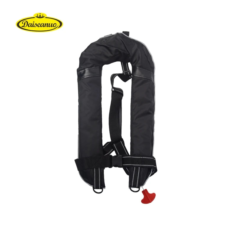 Gilet de Sauvetage Gonflable 150N Noir – Automatique ou Manuel – Certifié SOLAS EN396 - BLACKBEARD OUTDOOR INDUSTRIES