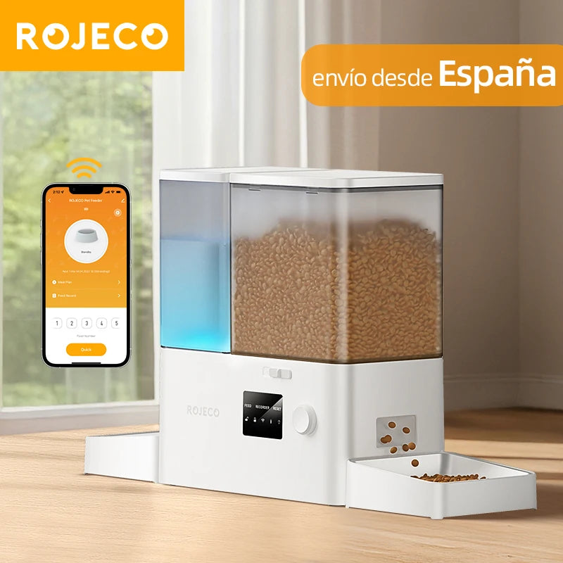 Distributeur automatique ROJECO WiFi 8,5 L pour chat – 2-en-1