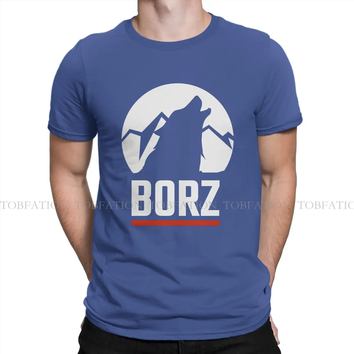 T-Shirt Coton Pur Borz Loup Tchétchène – Streetwear Harajuku, Col Rond | S à 6XL | 10 Coloris - BLACKBEARD OUTDOOR INDUSTRIES