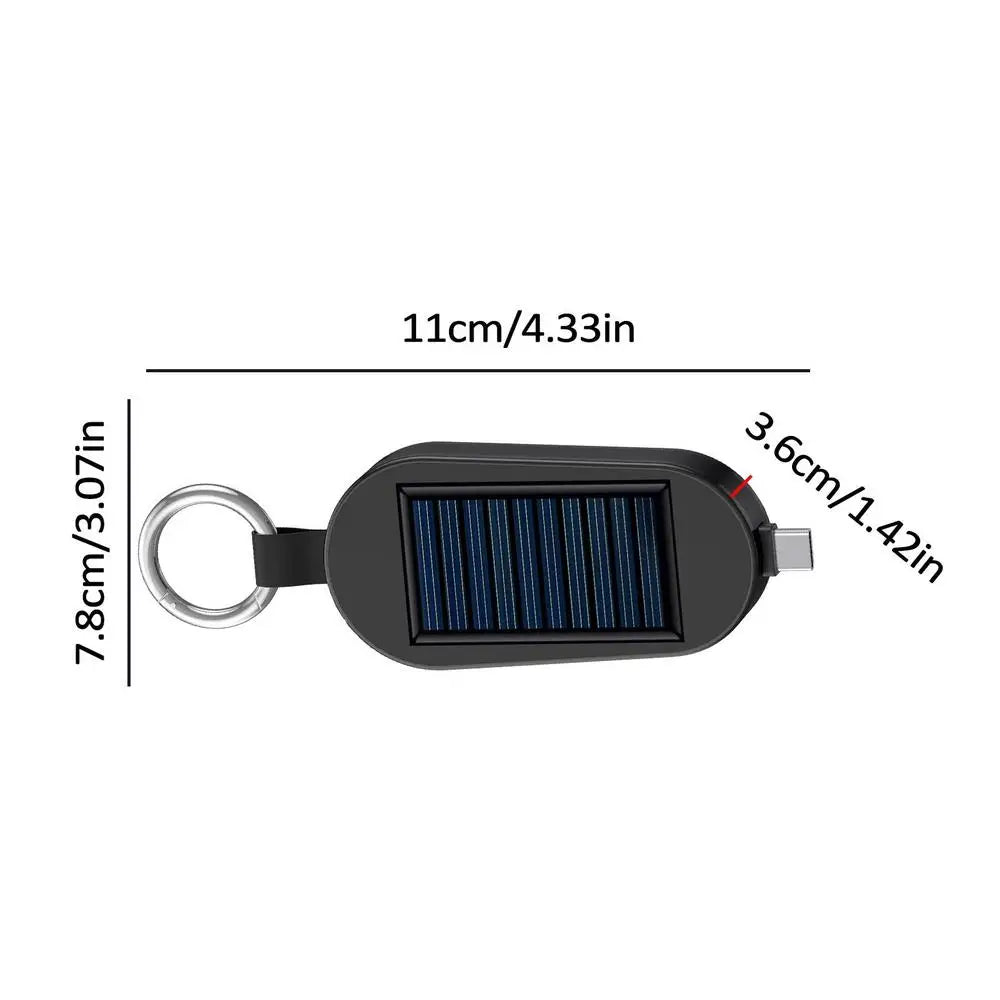 Mini Chargeur Solaire Portable 3000mAh Porte-Clés – Power Bank Sans Fil Compact - BLACKBEARD OUTDOOR INDUSTRIES