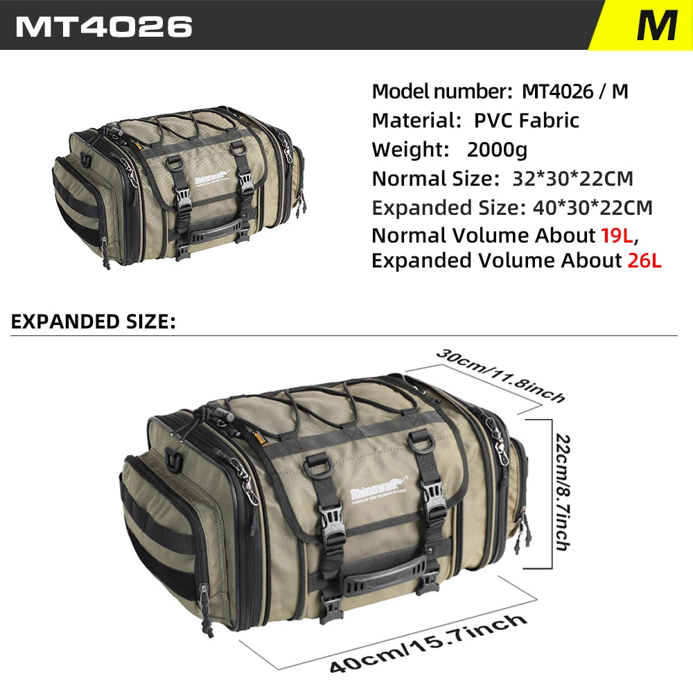 sacoche de voyage pour moto Rhinowalk 19L / 80L Ma boutique