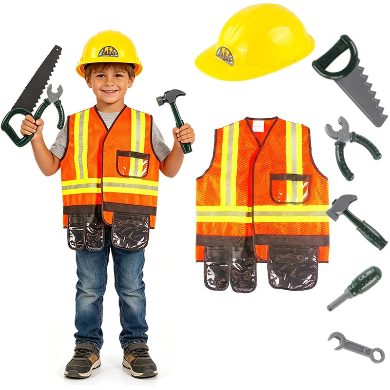 Kit Costumes Métiers Enfant 3-8 Ans – Déguisements Policier, Pompier, Médecin, Ingénieur - BLACKBEARD OUTDOOR INDUSTRIES