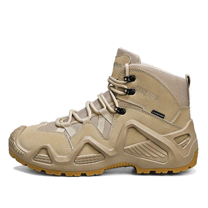 Bottines Tactiques Militaires Homme WANUX – Montantes Cheville, Style Army Désert, Semelle Caoutchouc, 39-46