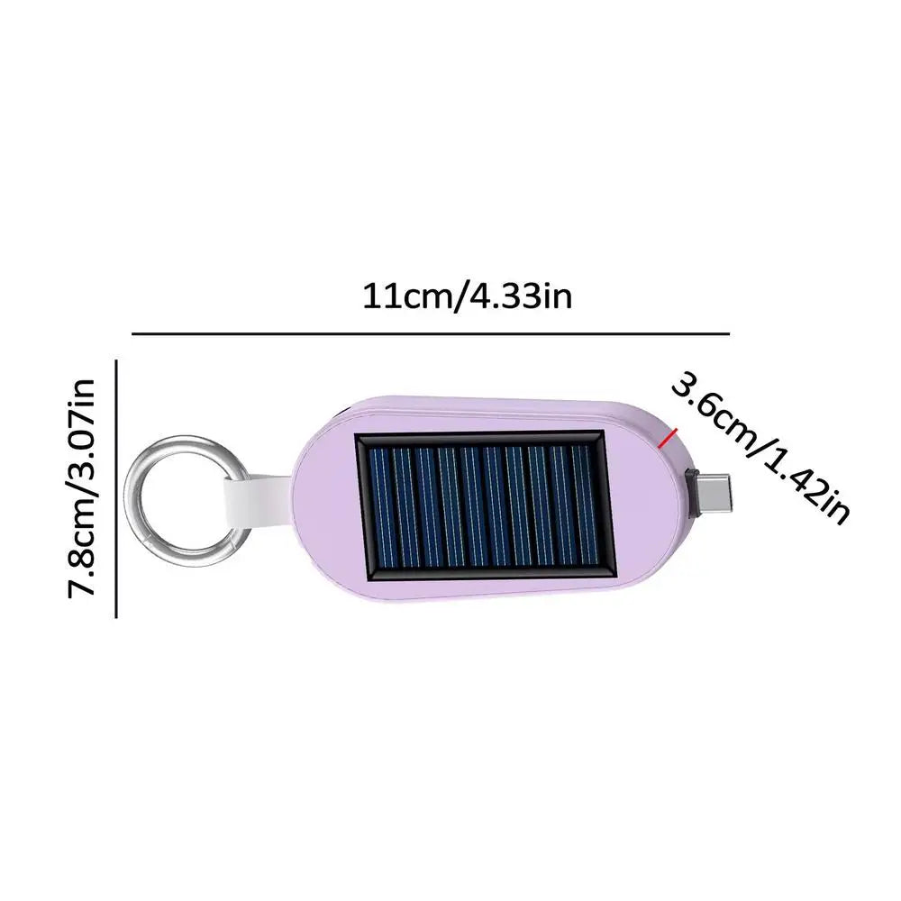 Mini Chargeur Solaire Portable 3000mAh Porte-Clés – Power Bank Sans Fil Compact - BLACKBEARD OUTDOOR INDUSTRIES
