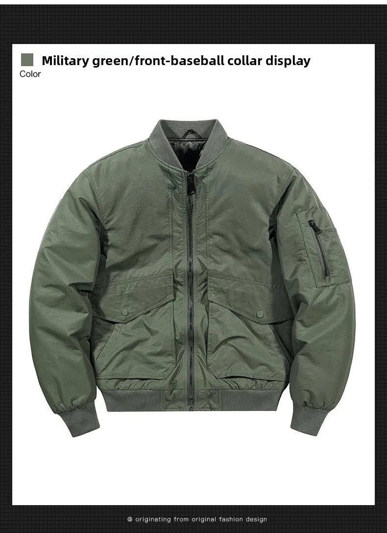 Men's Casual Thickened Cotton Jacket Removable Fur Collar Autumn Winter Warm Stand Collar Looseness Style Chinese Origin BLACKBEARD OUTDOOR INDUSTRIES