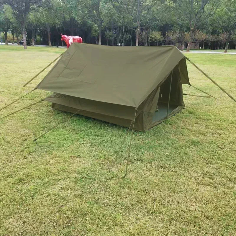 Grande Tente Camping Familiale 8+ Personnes Canvas Triple Couche – Ouverture Rapide, Fibre de Carbone | Camping, Pique-Nique, Militaire