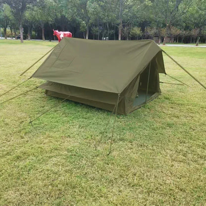 Grande Tente Camping Familiale 8+ Personnes Canvas Triple Couche – Ouverture Rapide, Fibre de Carbone | Camping, Pique-Nique, Militaire