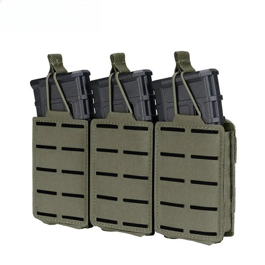 IDOGEAR Poche Tactique LSR 556 Triple Mag Carrier MOLLE - Poche à Munitions Découpée au Laser BLACKBEARD OUTDOOR INDUSTRIES