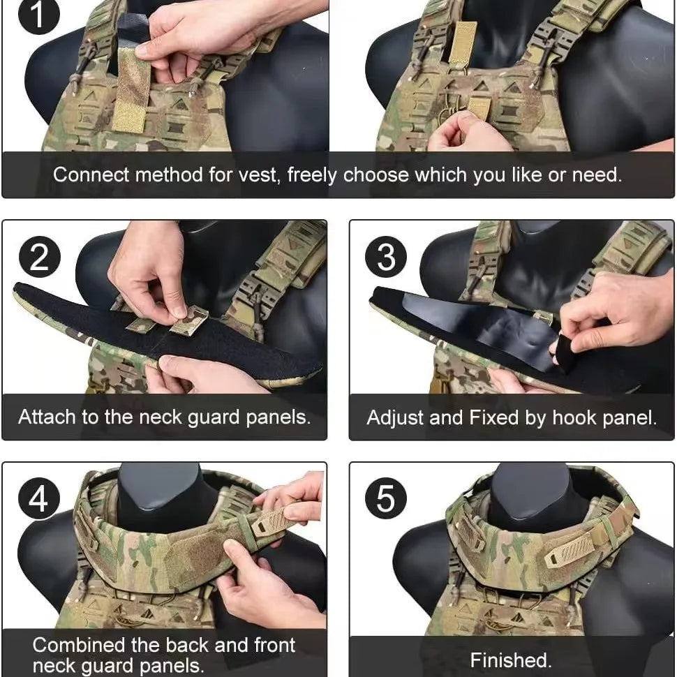 Protection cou tactique universelle pour gilet FCSK CPC 6094 JPC équipement de chasse airsoft en nylon - BLACKBEARD OUTDOOR INDUSTRIES