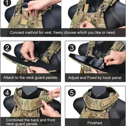 Protection cou tactique universelle pour gilet FCSK CPC 6094 JPC équipement de chasse airsoft en nylon - BLACKBEARD OUTDOOR INDUSTRIES