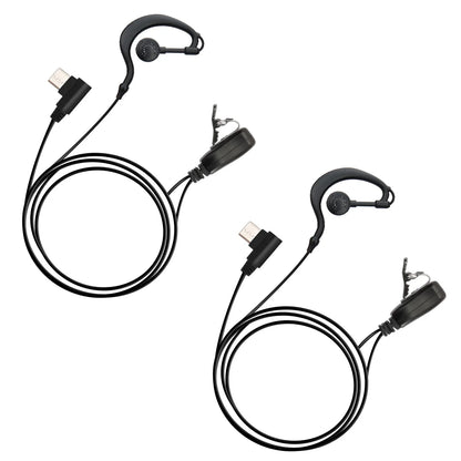 Oreillette USB-C PTT avec Embout Rotatif 360° – Radio PoC Réseau Zello, Compatible GP-268 / GP-298