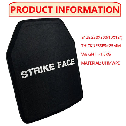 Plaque de Protection Balistique UHMWPE - 25x30cm, Légère
