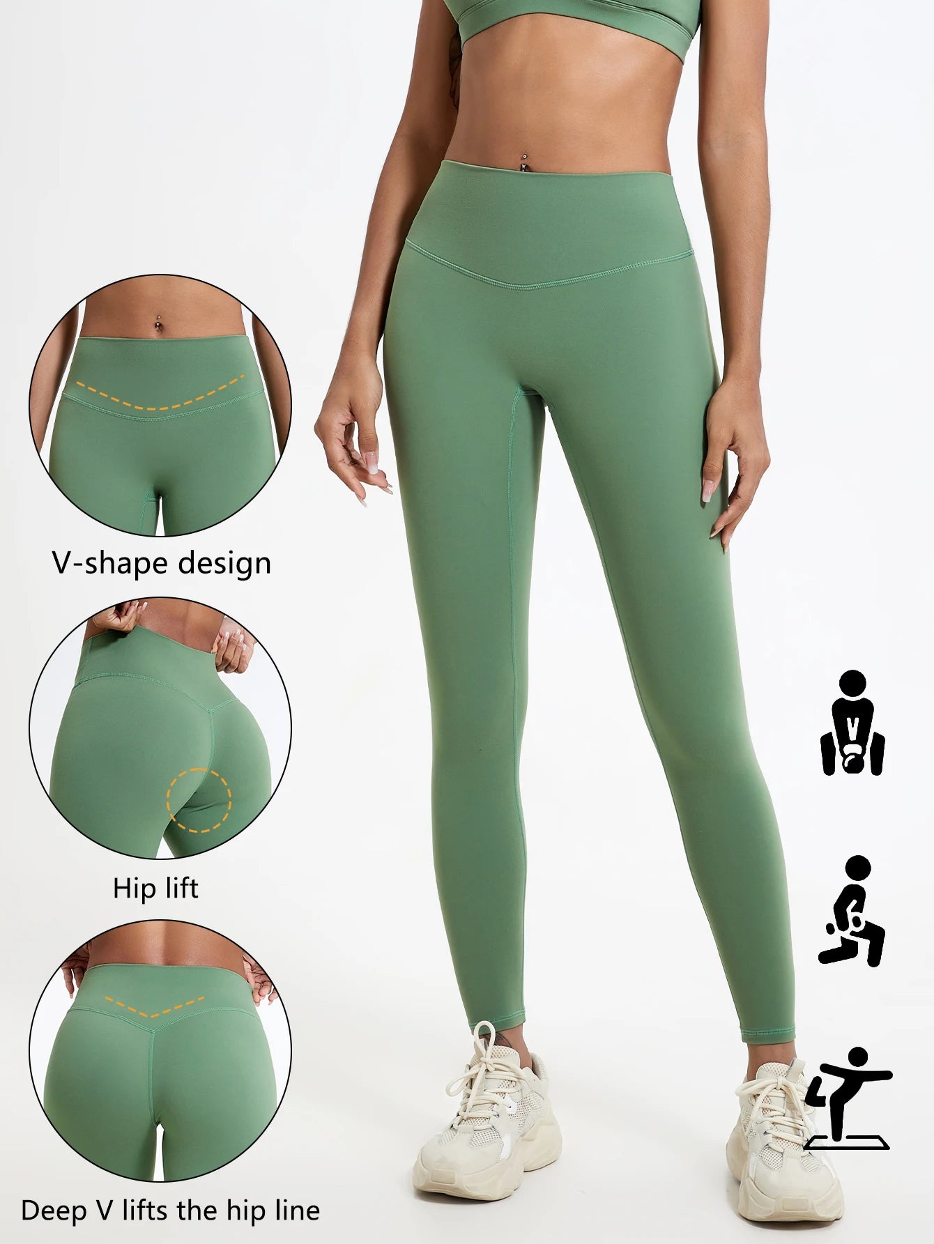Legging Sport Femme Taille Haute – Gainant, Séchage Rapide, Yoga & Running