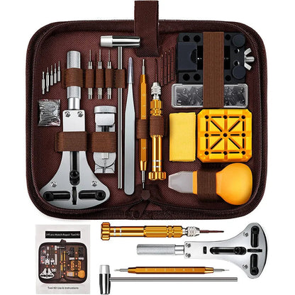 Kit d'Outils de Réparation de Montres - Outils de Remplacement de Piles, Retrait de Maillons, Ouvre-Boîtier, Gants Antistatiques - BOXUEQI BLACKBEARD OUTDOOR INDUSTRIES