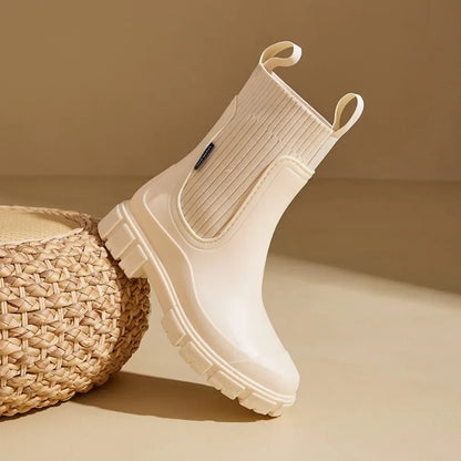 Bottes de pluie imperméables femme - Chelsea mi-mollet