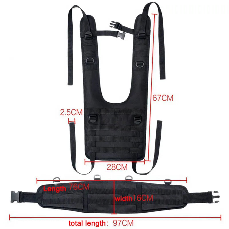 Harnais Tactique MOLLE avec Ceinture Détachable – Harnais de Combat Airsoft, Équipement Militaire, Entraînement et Chasse Outdoor BLACKBEARD OUTDOOR INDUSTRIES