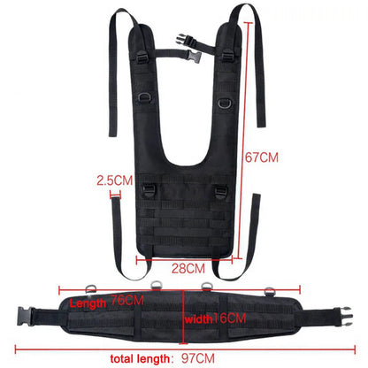 Harnais Tactique MOLLE avec Ceinture Détachable – Harnais de Combat Airsoft, Équipement Militaire, Entraînement et Chasse Outdoor BLACKBEARD OUTDOOR INDUSTRIES