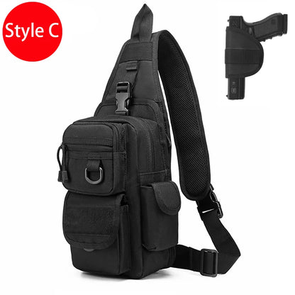 Sacoche holster discrète bandoulière en nylon 1000D