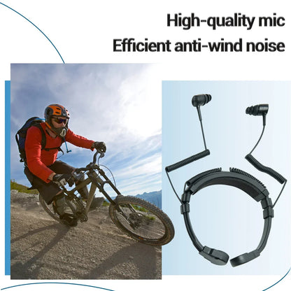 Micro-Gorge PTT Réglable Baofeng 2 Broches – Casque Talkie-Walkie Tactique
