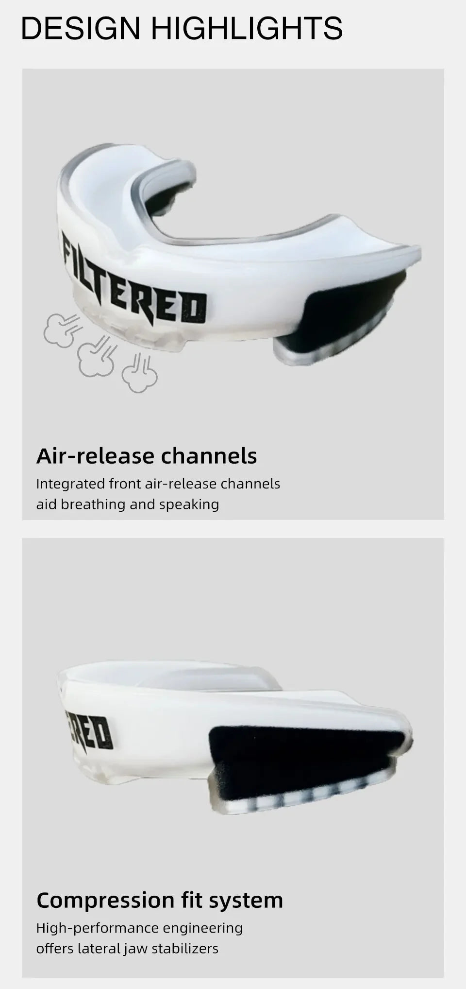 Protège-Dents de Sport FILTERED – Protection Dentaire EVA, Idéal pour MMA, Boxe, Kickboxing et Sports de Combat - BLACKBEARD OUTDOOR INDUSTRIES