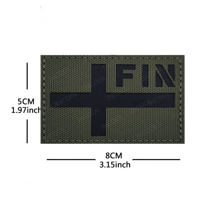 Patch Drapeau Réfléchissant Tactique – Badge Militaire Velcro, 29 Pays, 8x5 cm